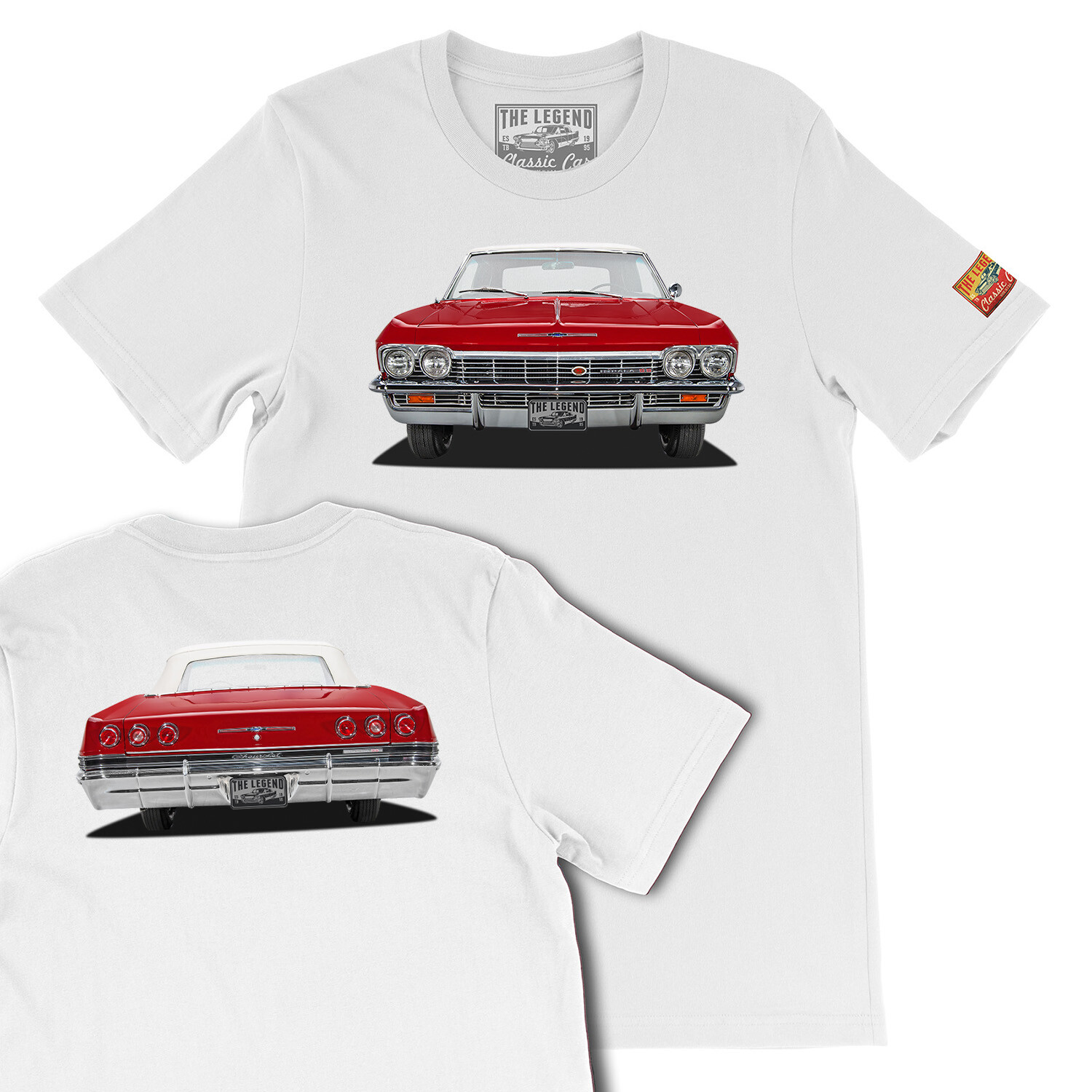 1965 Red Chevy Impala Classic Car T-shirts Men’s Gift T-shirts