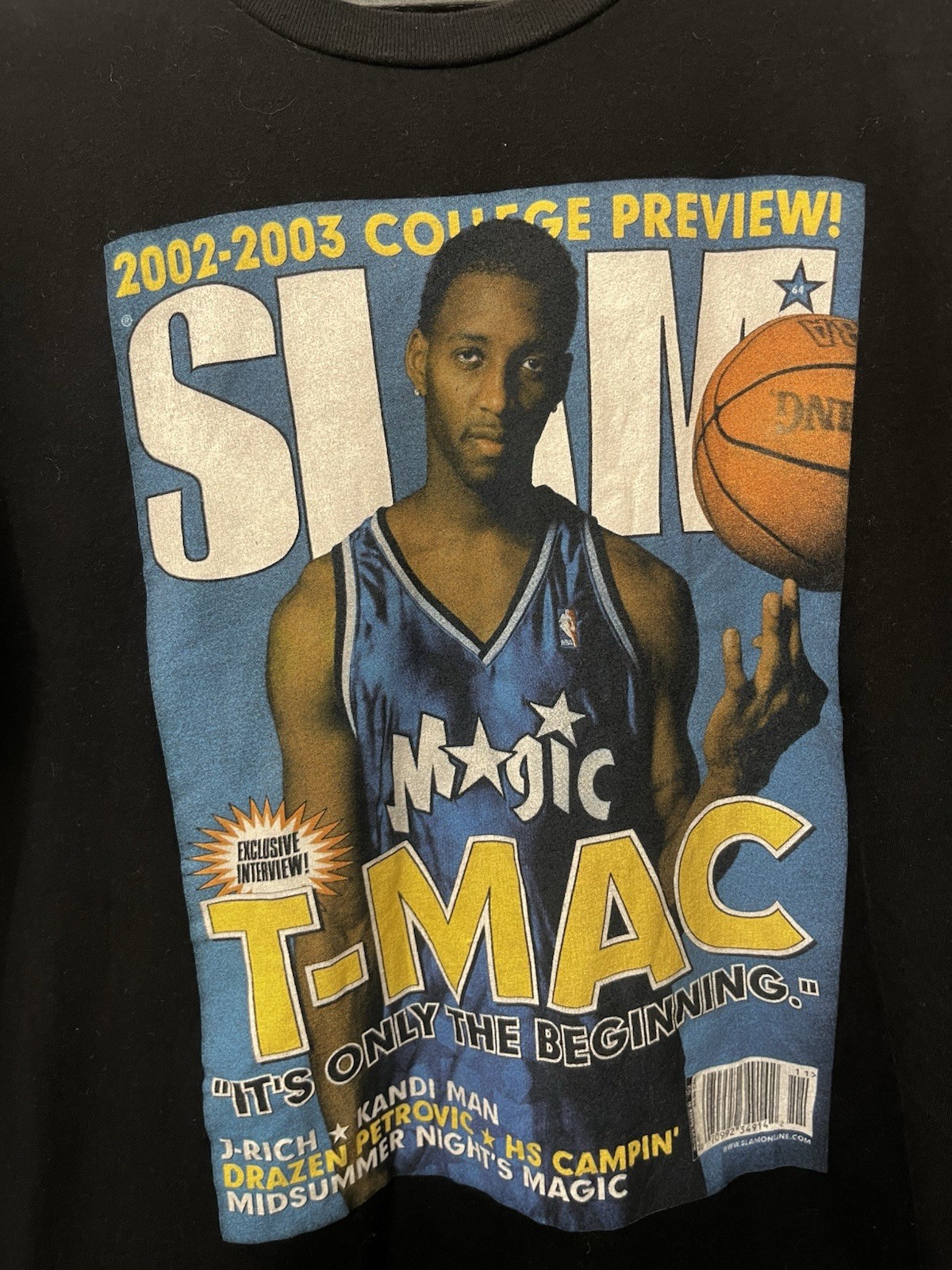 T Mac Orlando Magic Basketball Mitchell & Ness T Shirt Size Medium