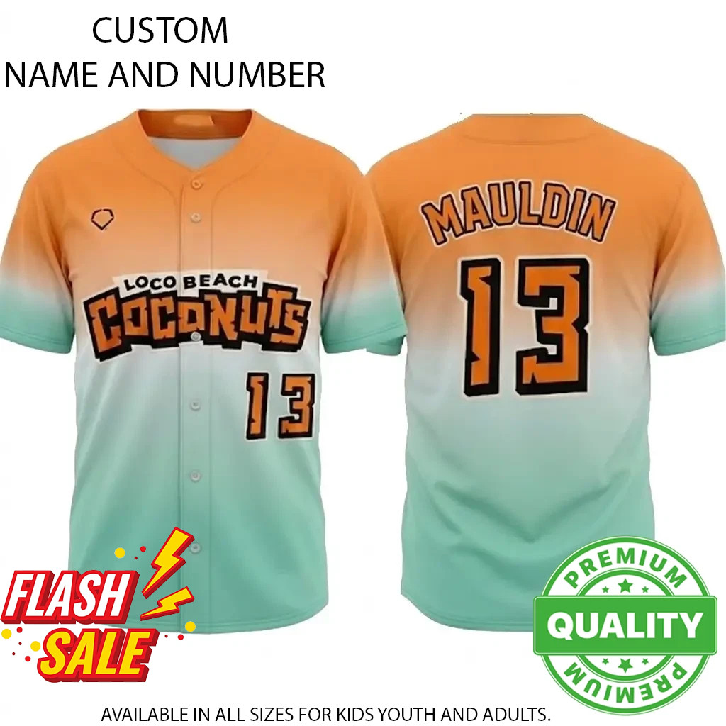 2026 Personalized Summer Loco Beach Coconuts #13 Baseball Jersey All Size 2F2191