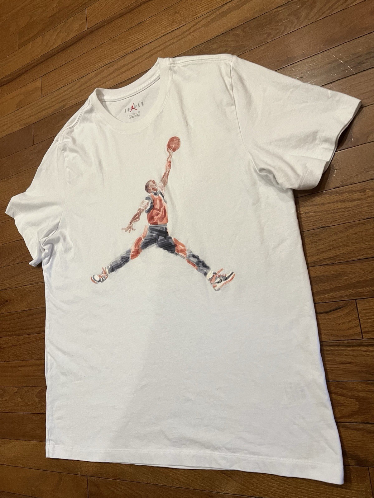 Jordan Jumpman White Graphic T Shirt Mens XL Basketball Sneakerhead Streetwear