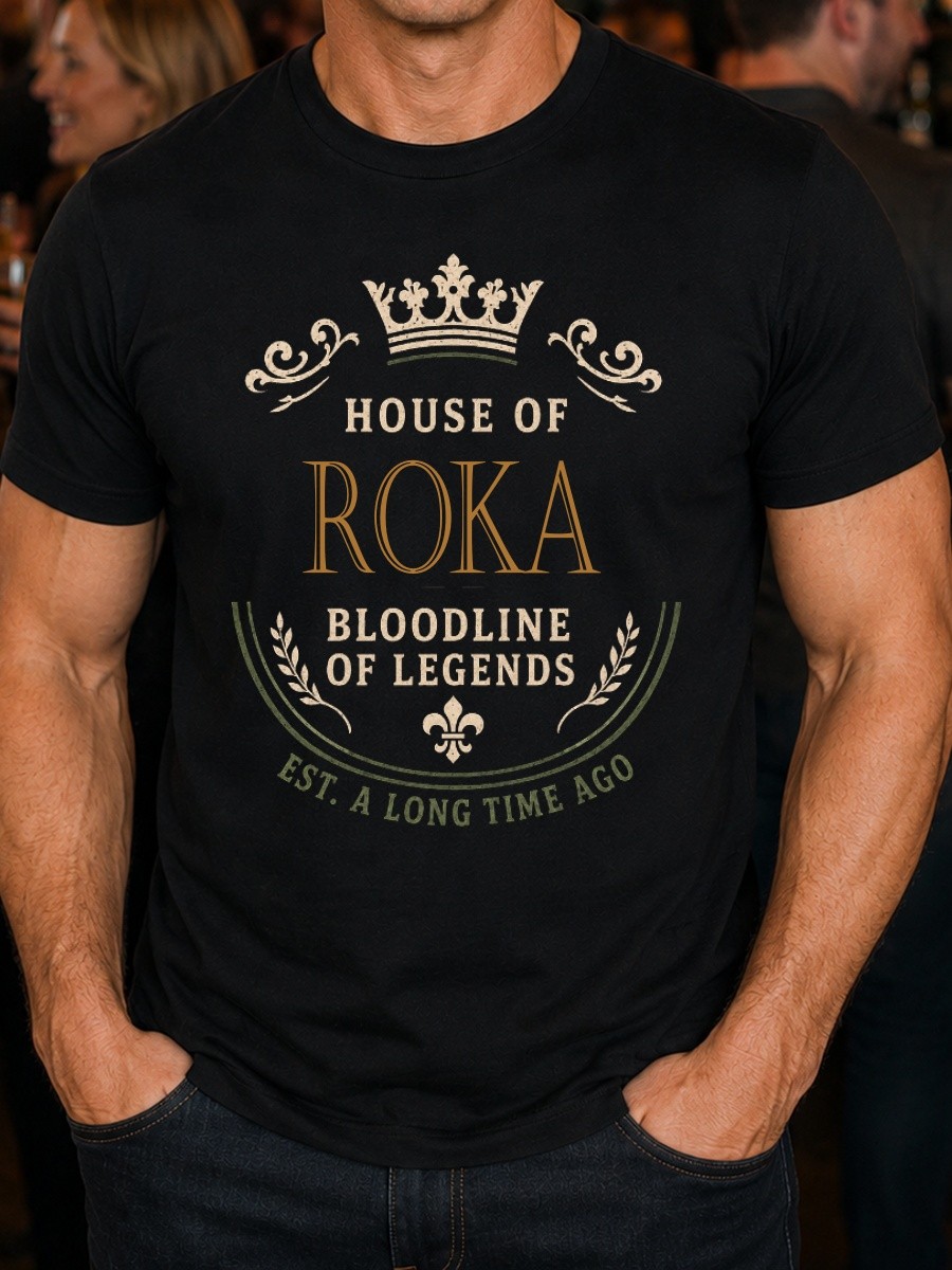 Roka Family Name Men’s T-Shirt Birthday Gift S-5XL