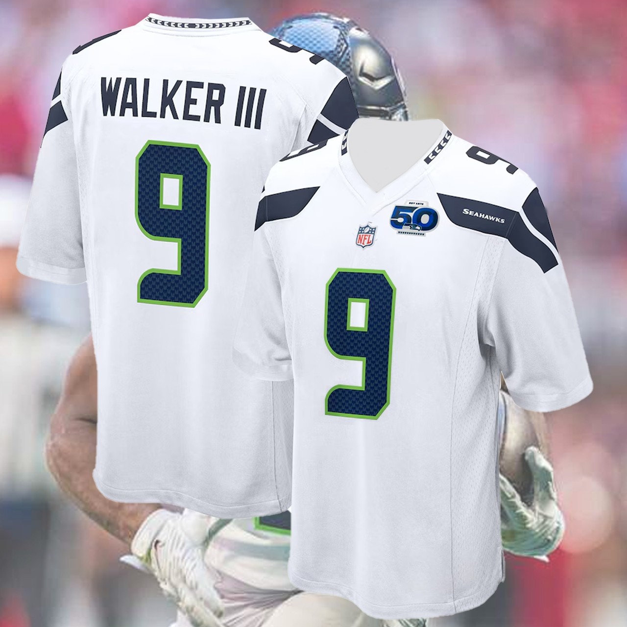 HOT! Walker III #9 Name & Number Players AOP Printed Gift For Seattle Fan