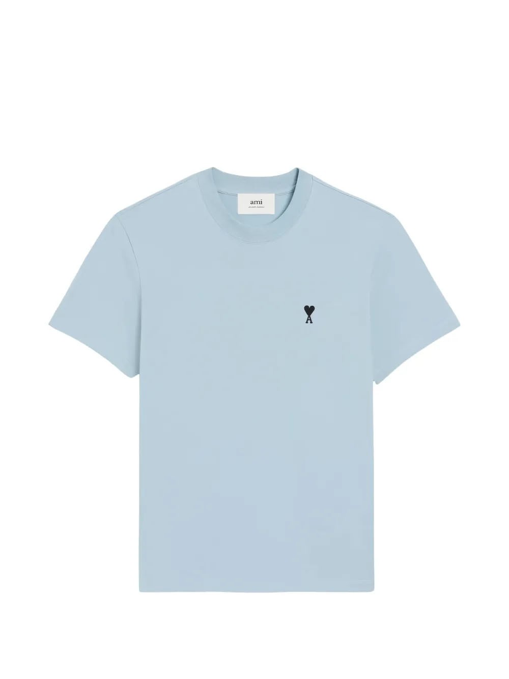 AMI De Coeur T-Shirt HTS346.724 Embroidered Heart Ciel £120