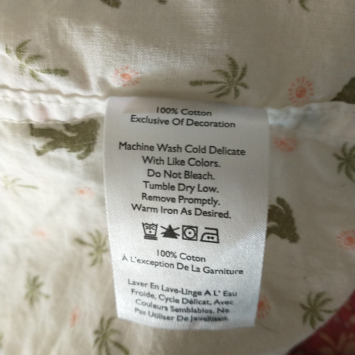 New Eddie Bauer Shirt Mens XLTall White Palm Tree Monkey NoveltyPrint ButtonDown