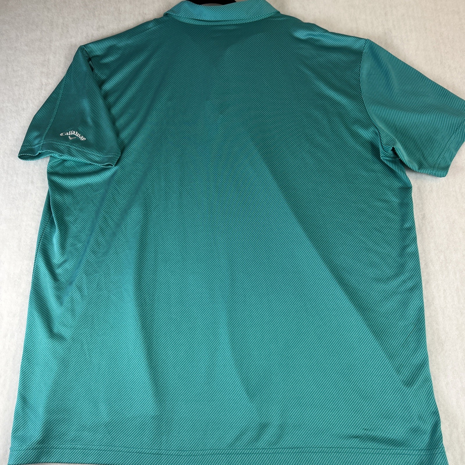 Men’s Size Xxl Calloway Opti – Dri Polo Green/w White Stripes