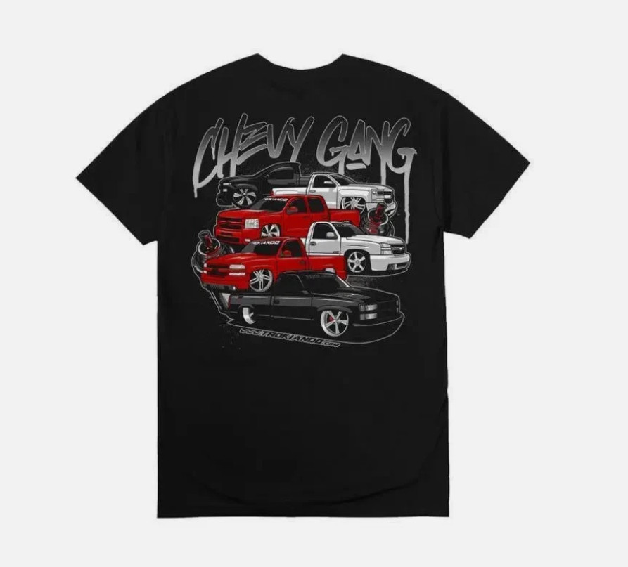 Chevy Gang Graphic T Shirt Chevy Silverado Men’s Cotton Tee Old School Chevy Tee