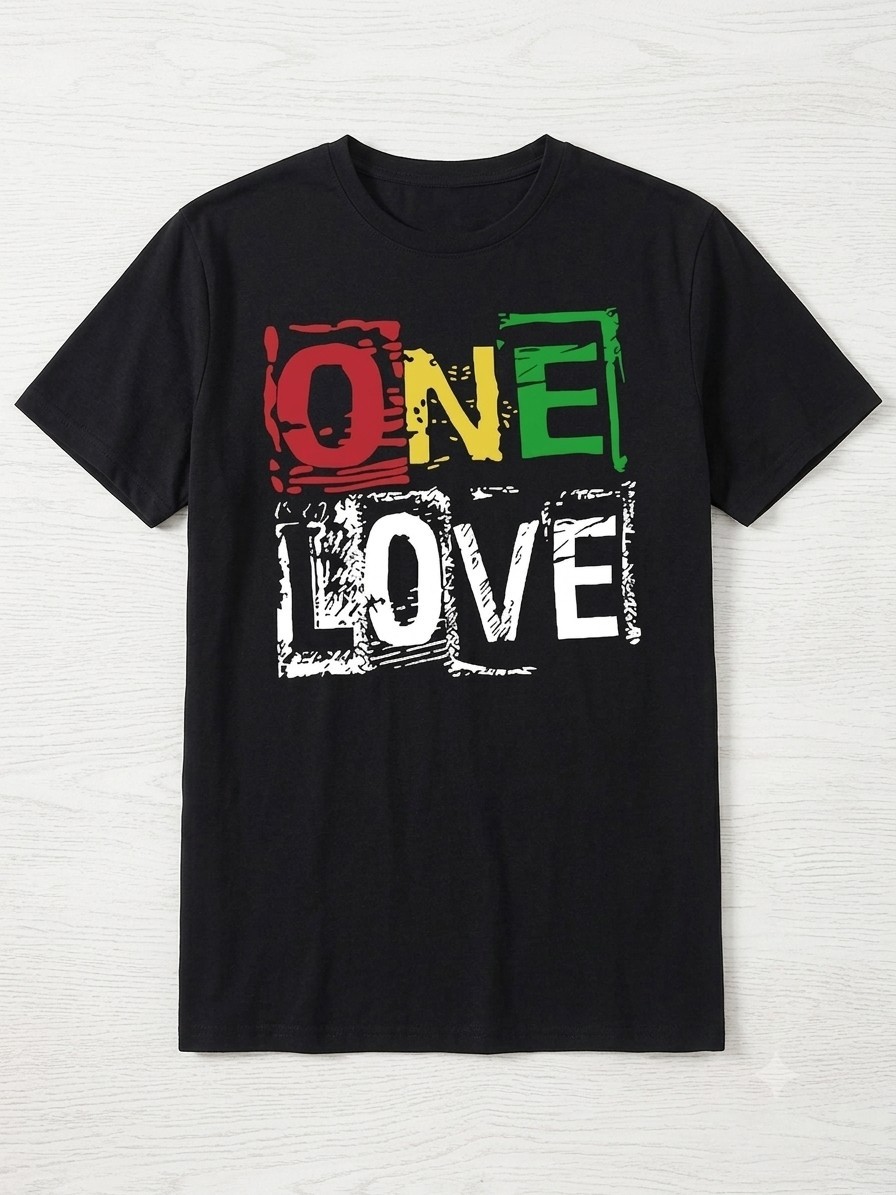 “One Love” Graphic Tee -Size Large -Import fees paid by us