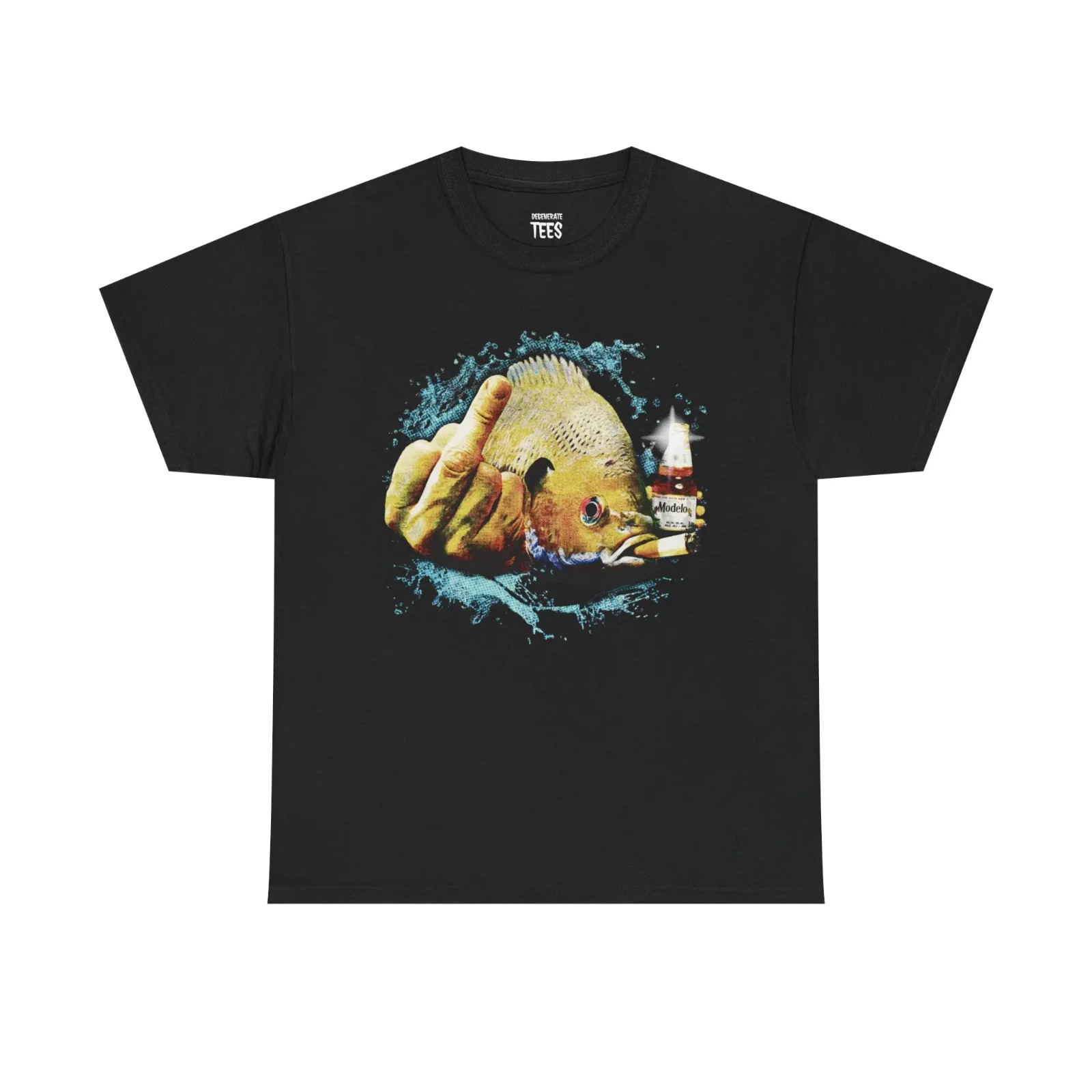 Funny Bluegill Fishing Meme Graphic Tee Rude Fish Cotton Shirt Men Unisex