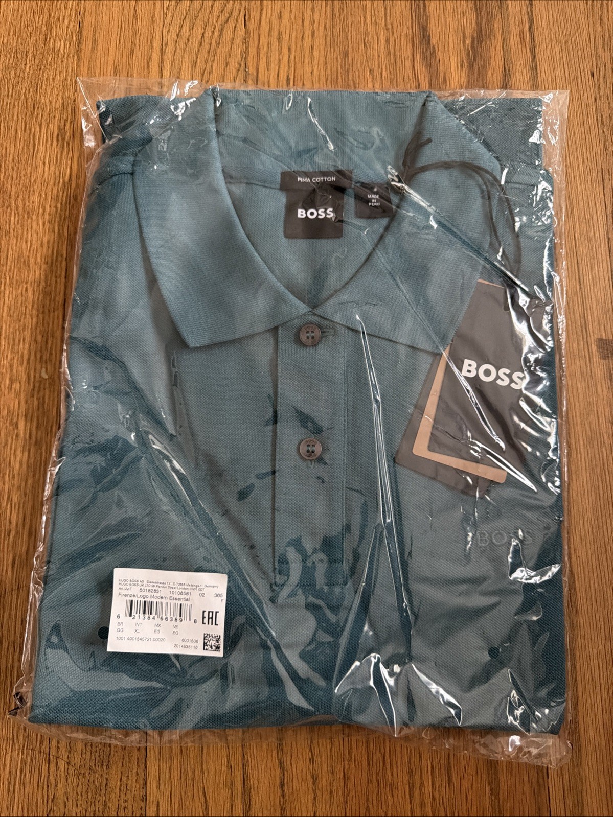 HUGO BOSS Firenze Polo Shirt Modern Fit 100% Pima Cotton EMERALD GREEN Mens XL