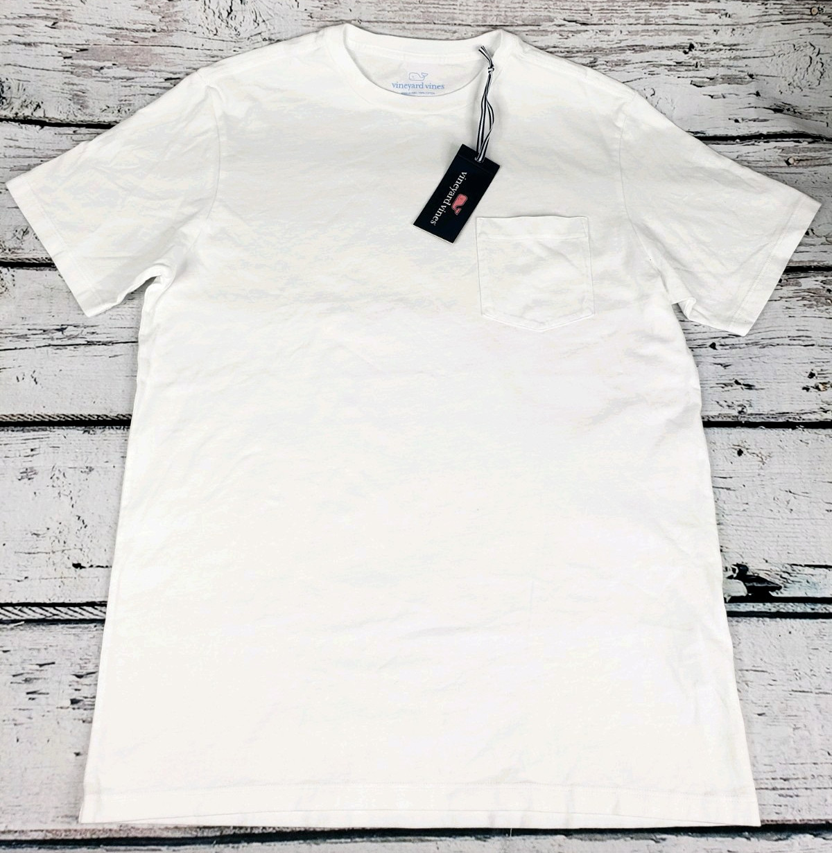 Vineyard Vines Men’s Short Sleeve Pocket T-Shirt White Size Medium (M) – NEW