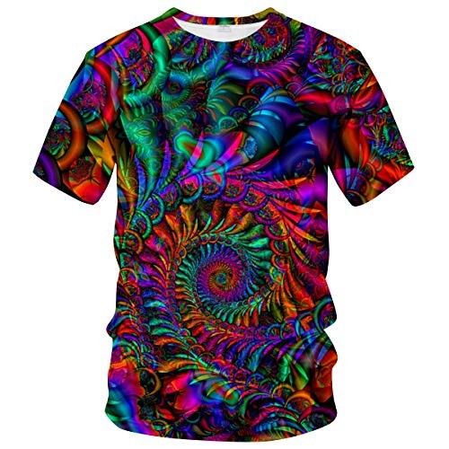 Psychedelic Multicolor 3D T-shirt Abstract Hippie Retro Trippy Art