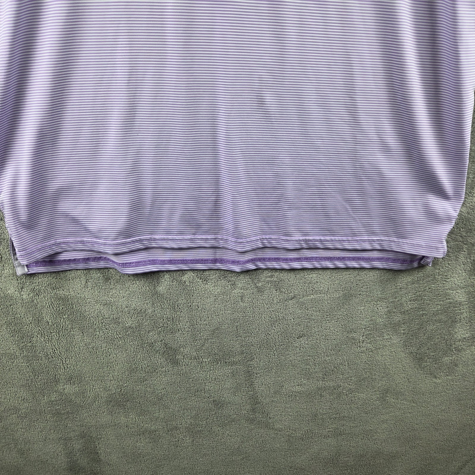 Birddogs Polo Shirt Men 2XL Purple White Striped Golf Active Performance Preppy
