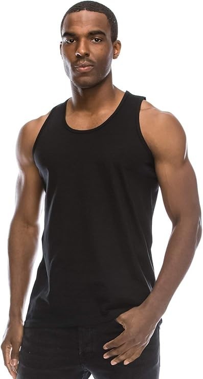 Mens Hipster Hip Hop Basic Tank Top Soft Premium Cotton Jersey Shirts, S to 3XL