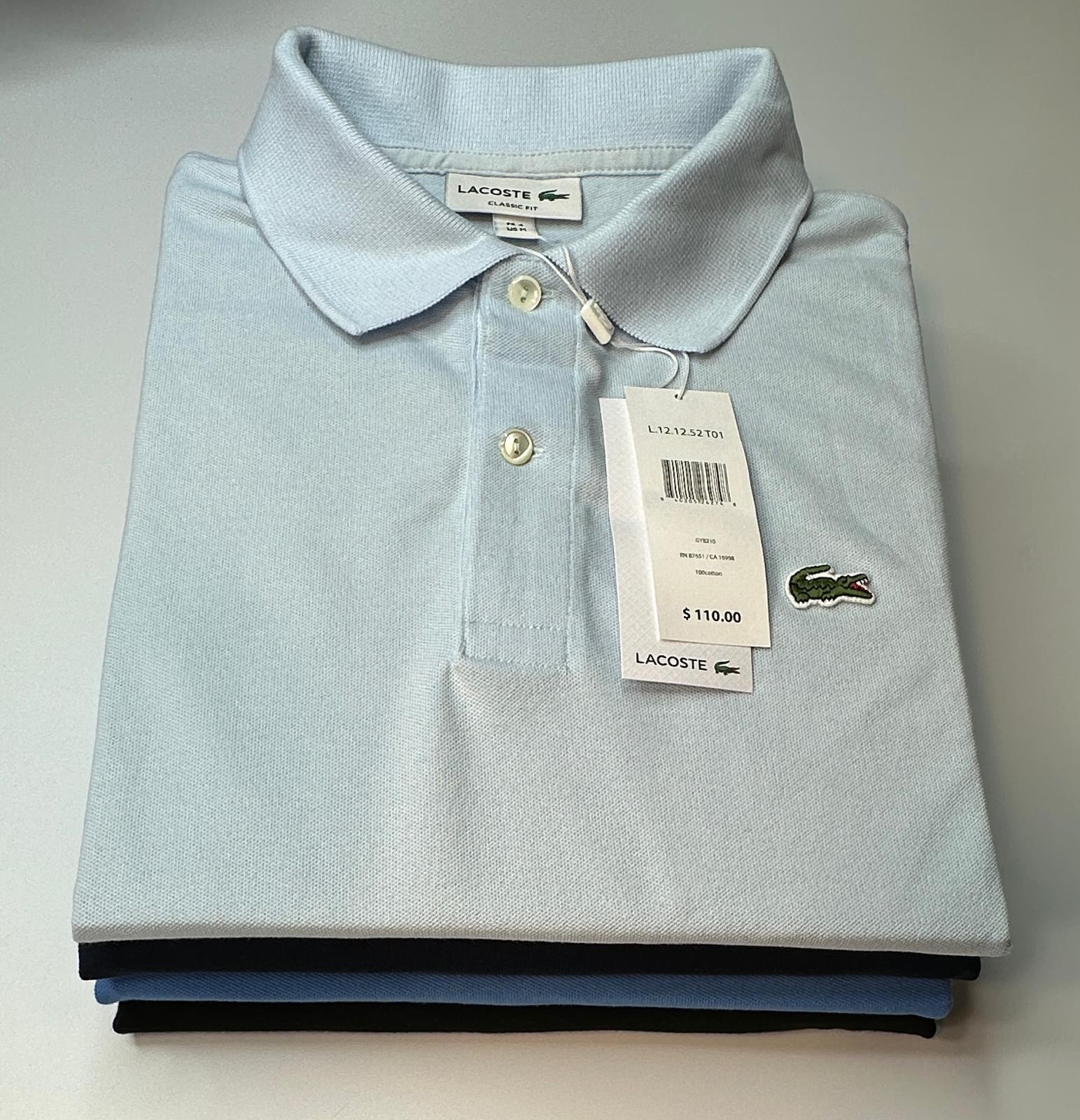 Lacoste polo for men Cotton Short Sleeve Classic Fit Color White Free Shipping