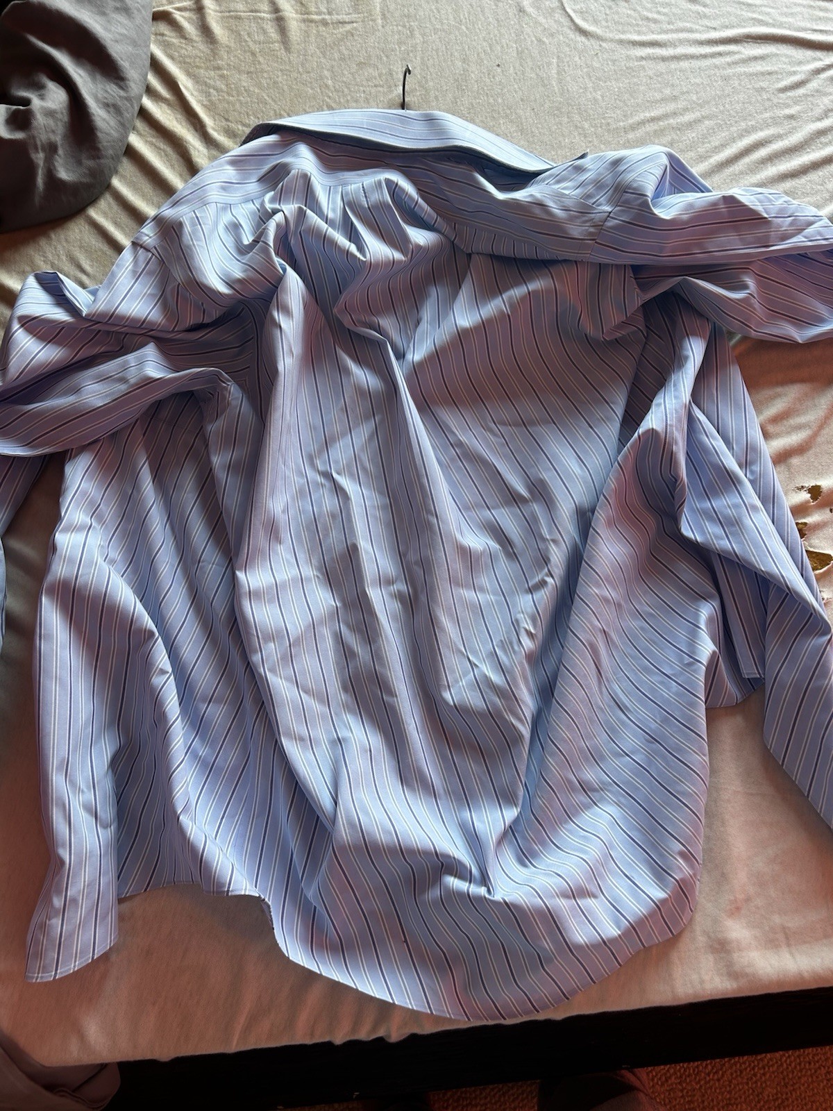 Vintage Brooks Brothers Men’s Striped Blue White Cotton Dress Shirt 15.5 33