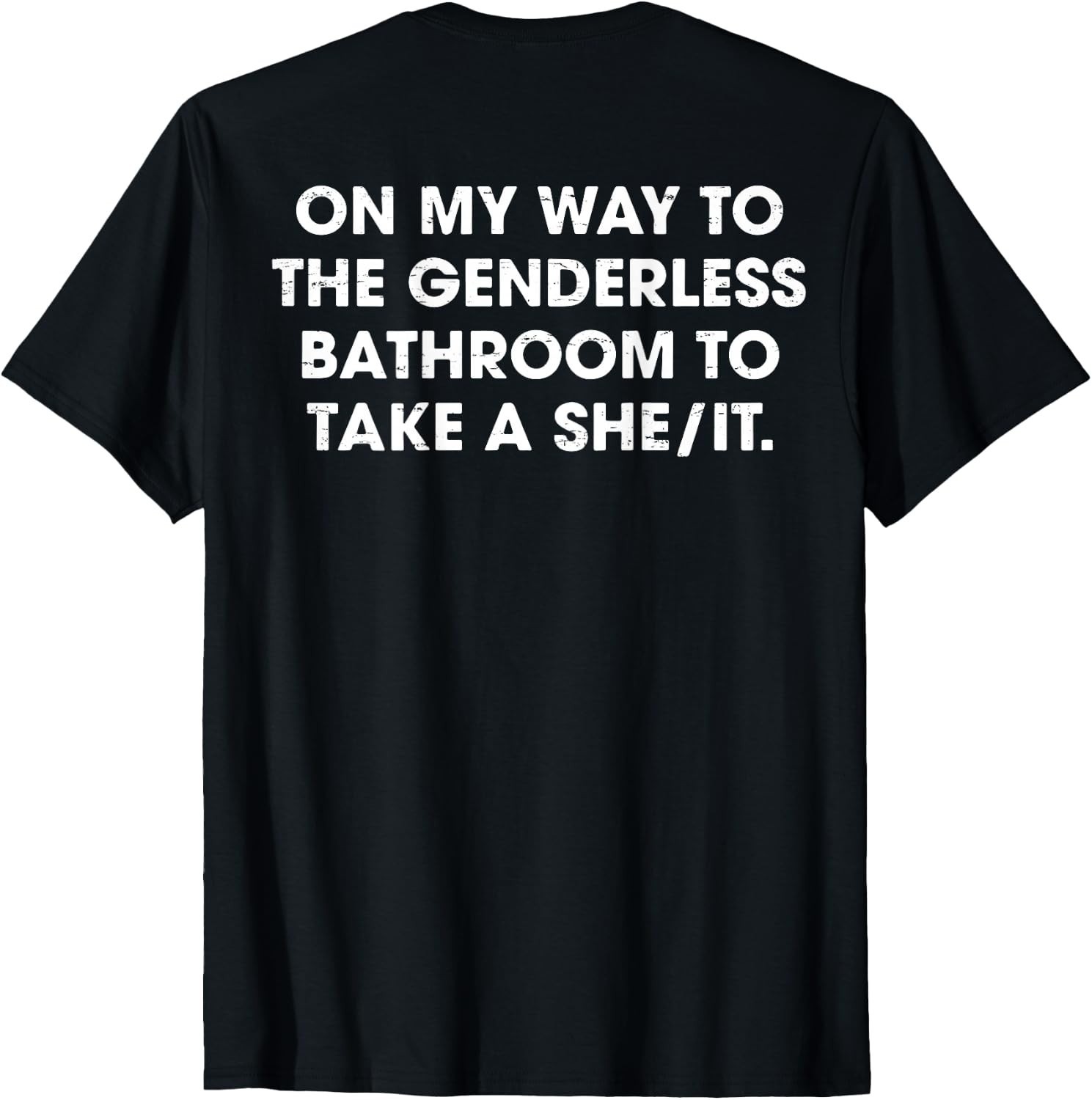 (ON Back) On My Way to The Genderless Bathroom to Take a She T-Shirt