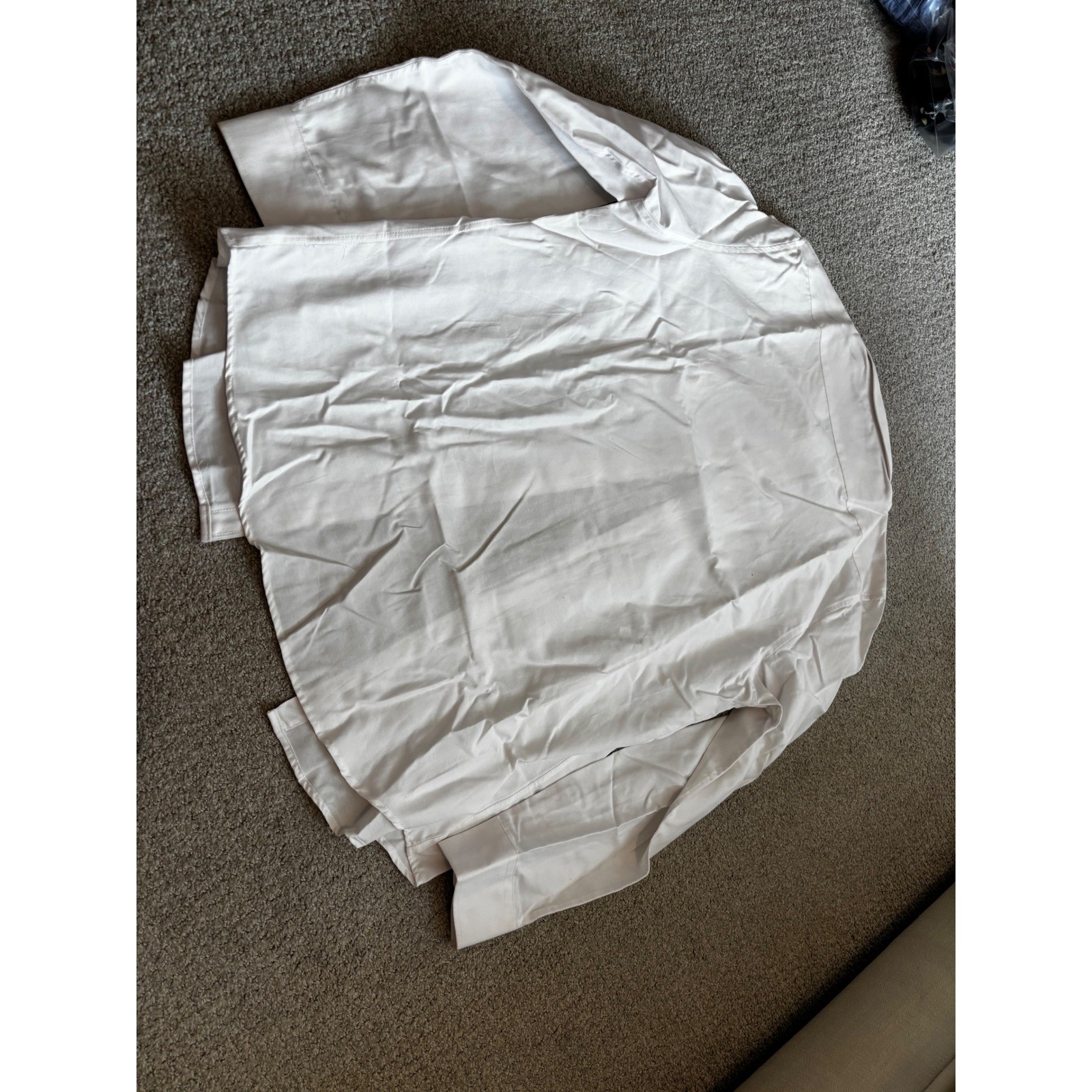 WEIV Button Down Shirt 2XL White Classic Long Sleeve Office Business Casual
