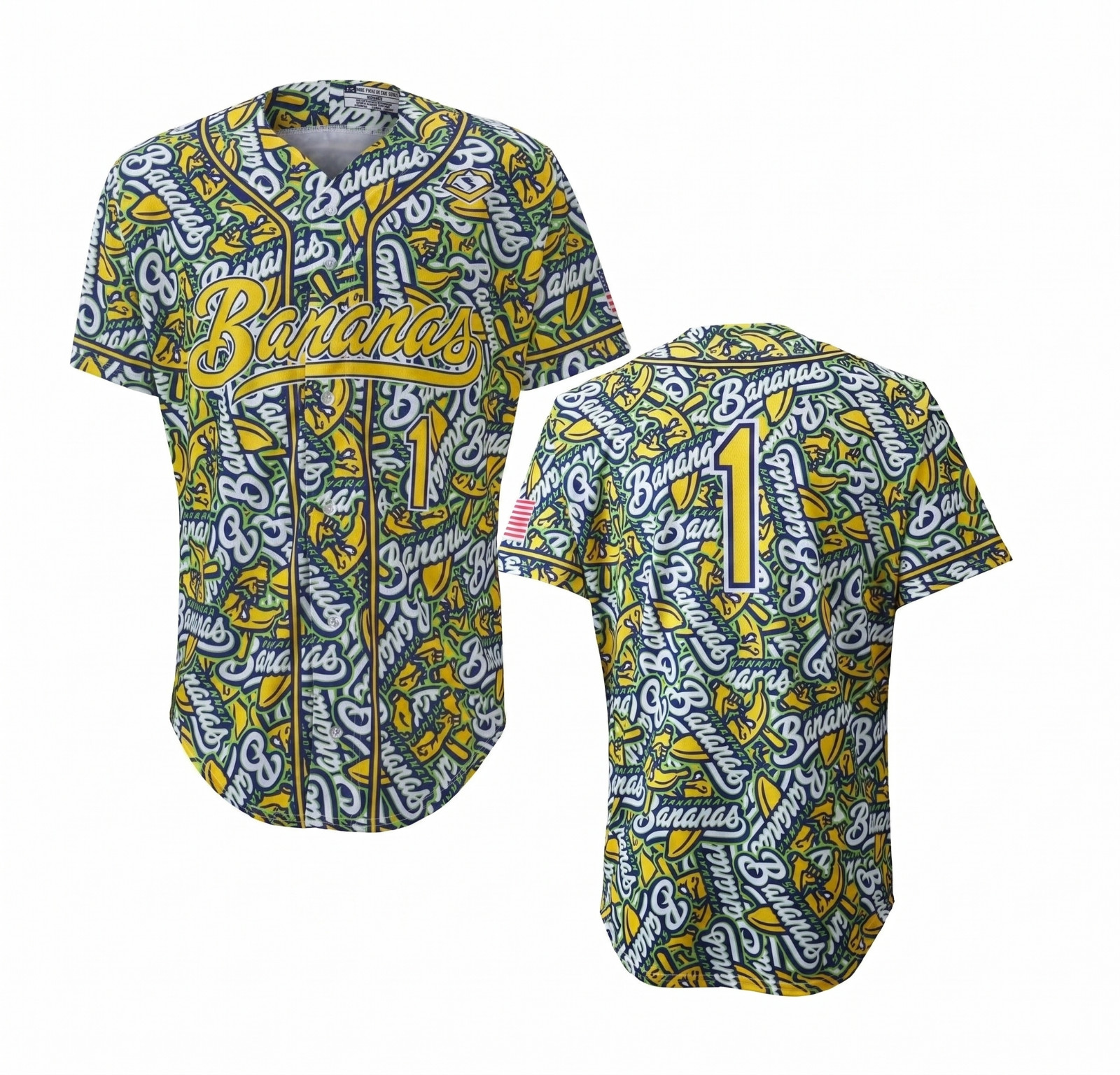 Go Savannah Bananas Baseball Jersey | Custom Name & Number For Kid/Youth/Adult
