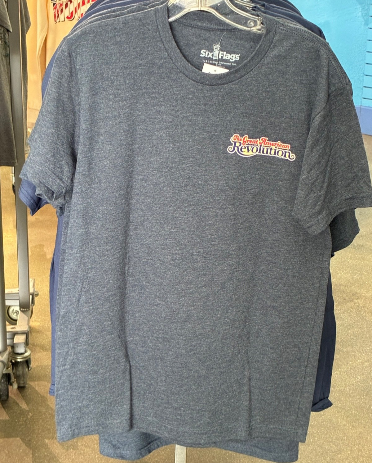 Six Flags Magic Mountain The Great American Revolution T-Shirt Size S-3XL New