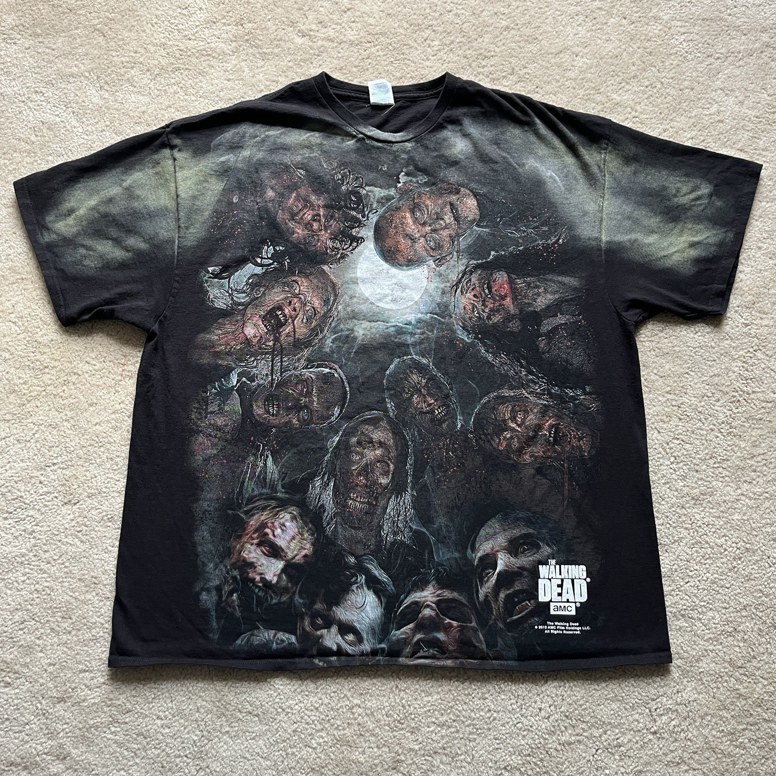 The Walking Dead TWD Zombie AOP Size 3XL Fits XL-2XL