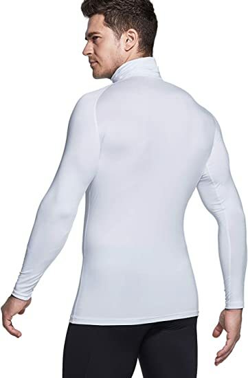 Men’s Thermal Long Sleeve Compression Shirts Turtleneck Winter Base Layer Top US