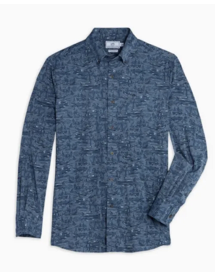 Southern Tide Cliff Printed Intercoastal Button Down Shirt NWT Medium