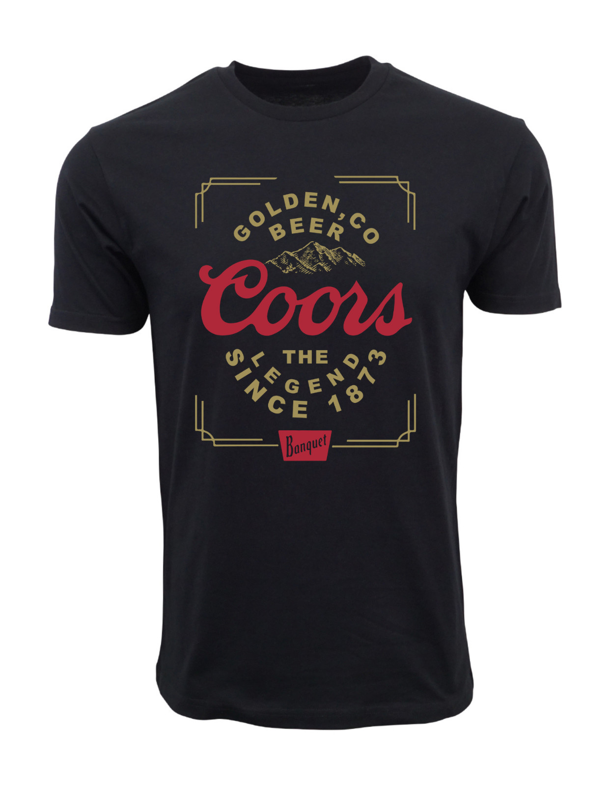 COORS BANQUET GOLDEN CO BEER THE LEGEND SINCE 1873 OFFICIAL T SHIRT