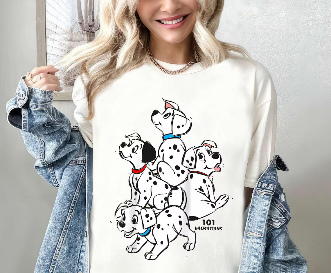 Disney T-Shirt 101 Dalmatians Group Unisex #4