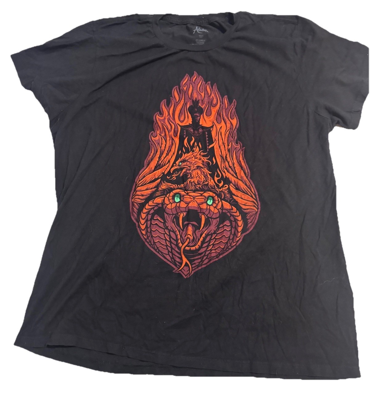 Disney Aladdin JAFAR SERPENT FLAMES T-Shirt Sz 3XL Licensed & Official