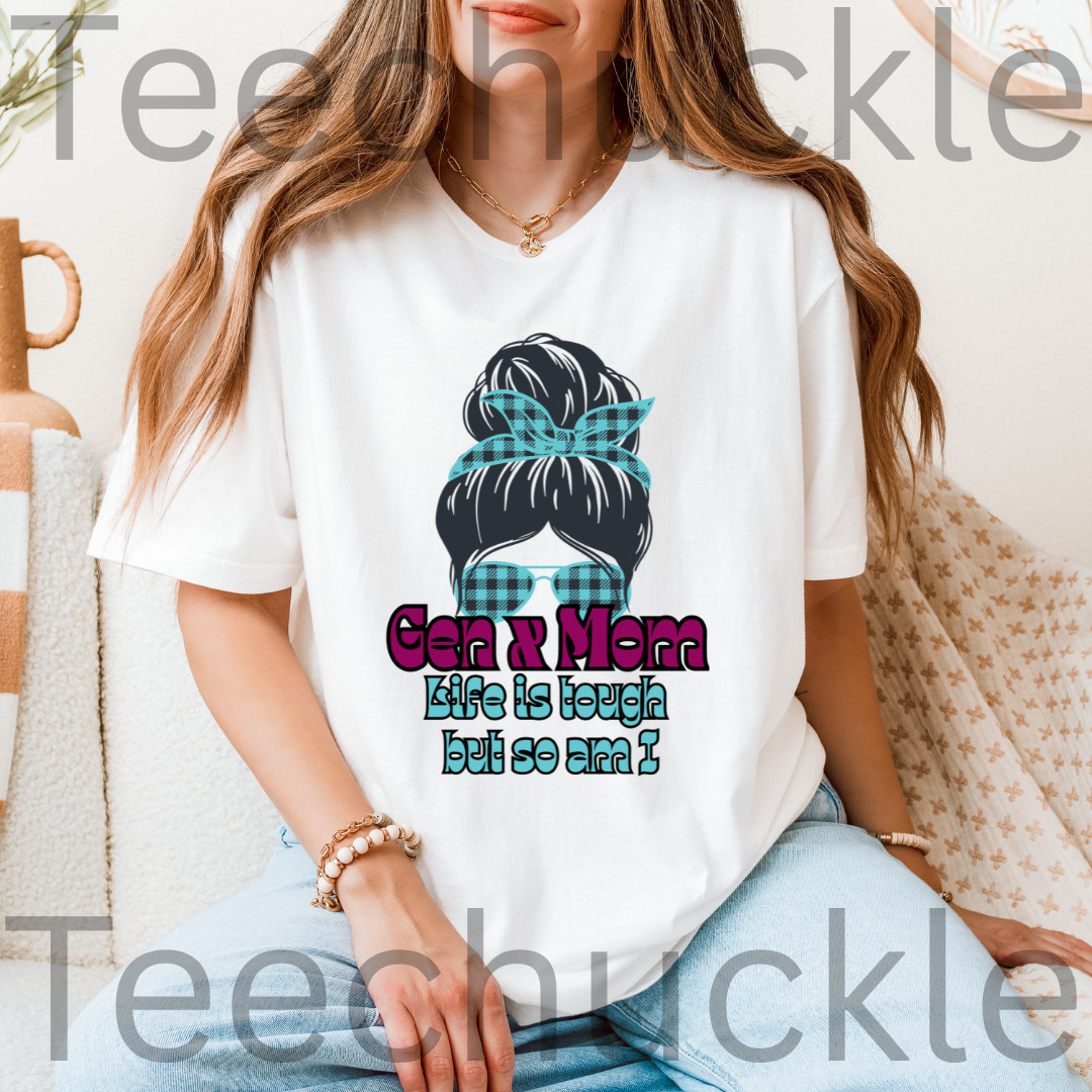 en X Bulldog T-Shirt Generation X 1965 1980 Birth Year Graphic Tee Tough Retro G