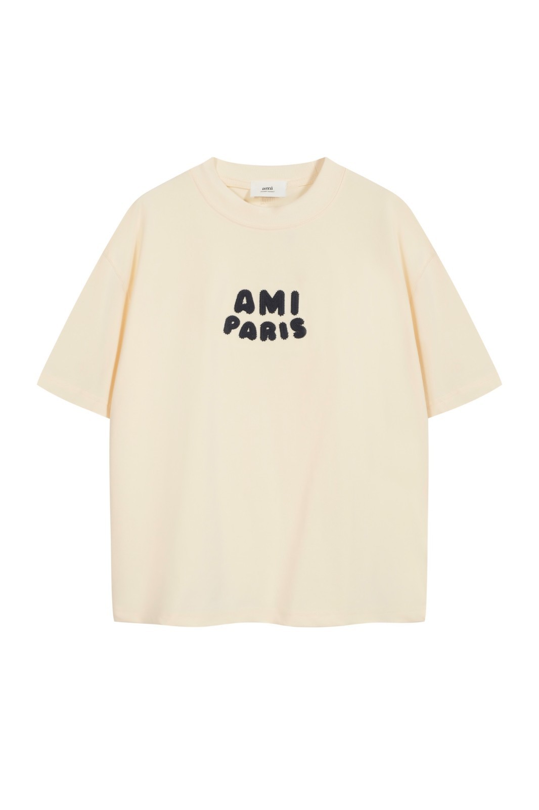 AMI PARIS Tee Men’s Navy blue & Beige Short Sleeved T-Shirt S-M-L-XL