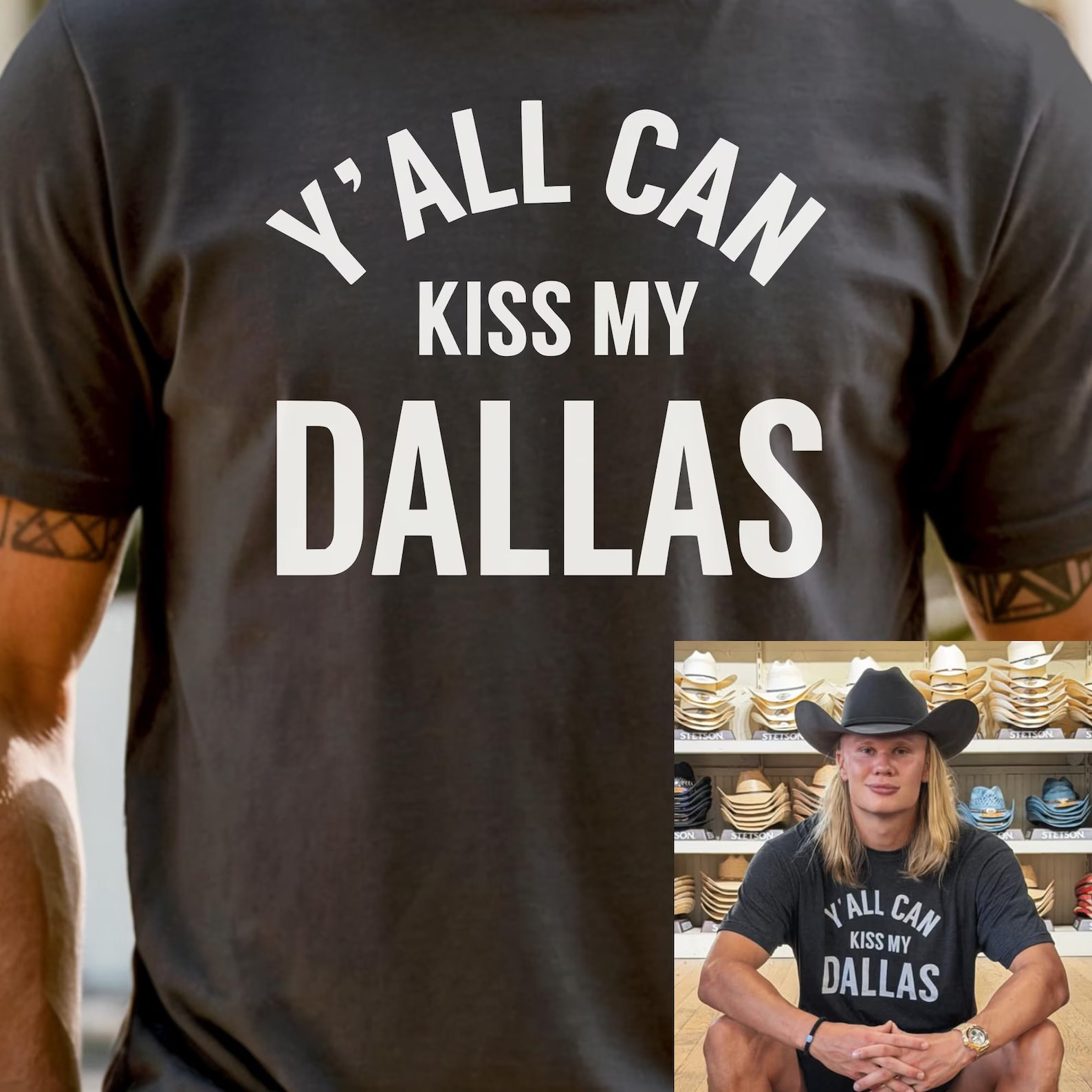 Comfort Colors® Erling Haaland Y’all Can Kiss My Dallas Shirt