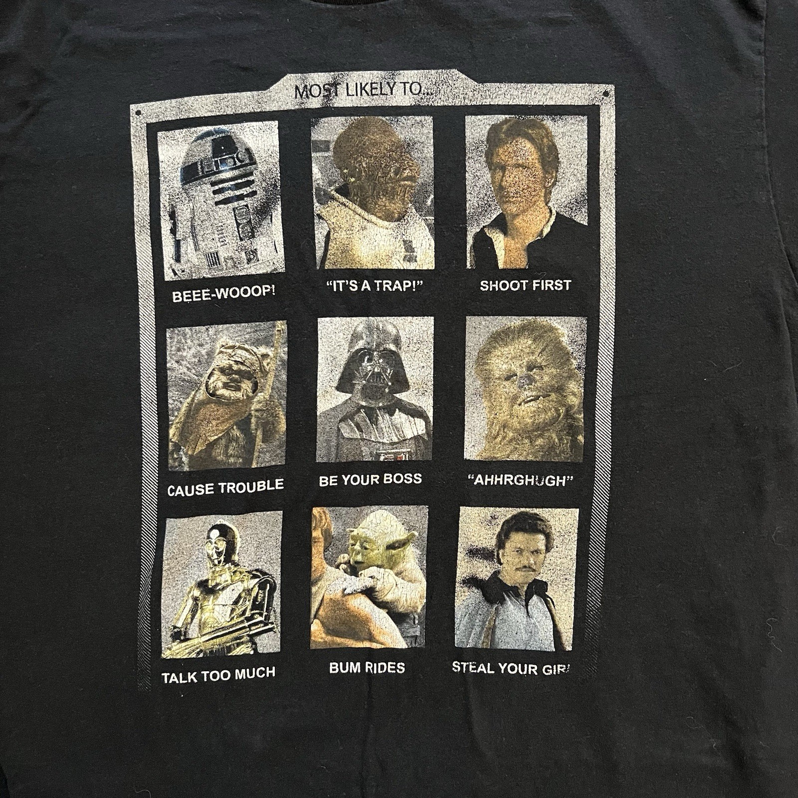 Star Wars Black Most Likely to…T-Shirt Cotton XL Collectible Empire Straightes