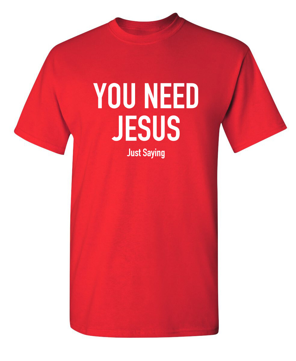 Jesus is Necessary Sarcastic Humor Graphic Super Soft Ring Spun Funny T Shirt