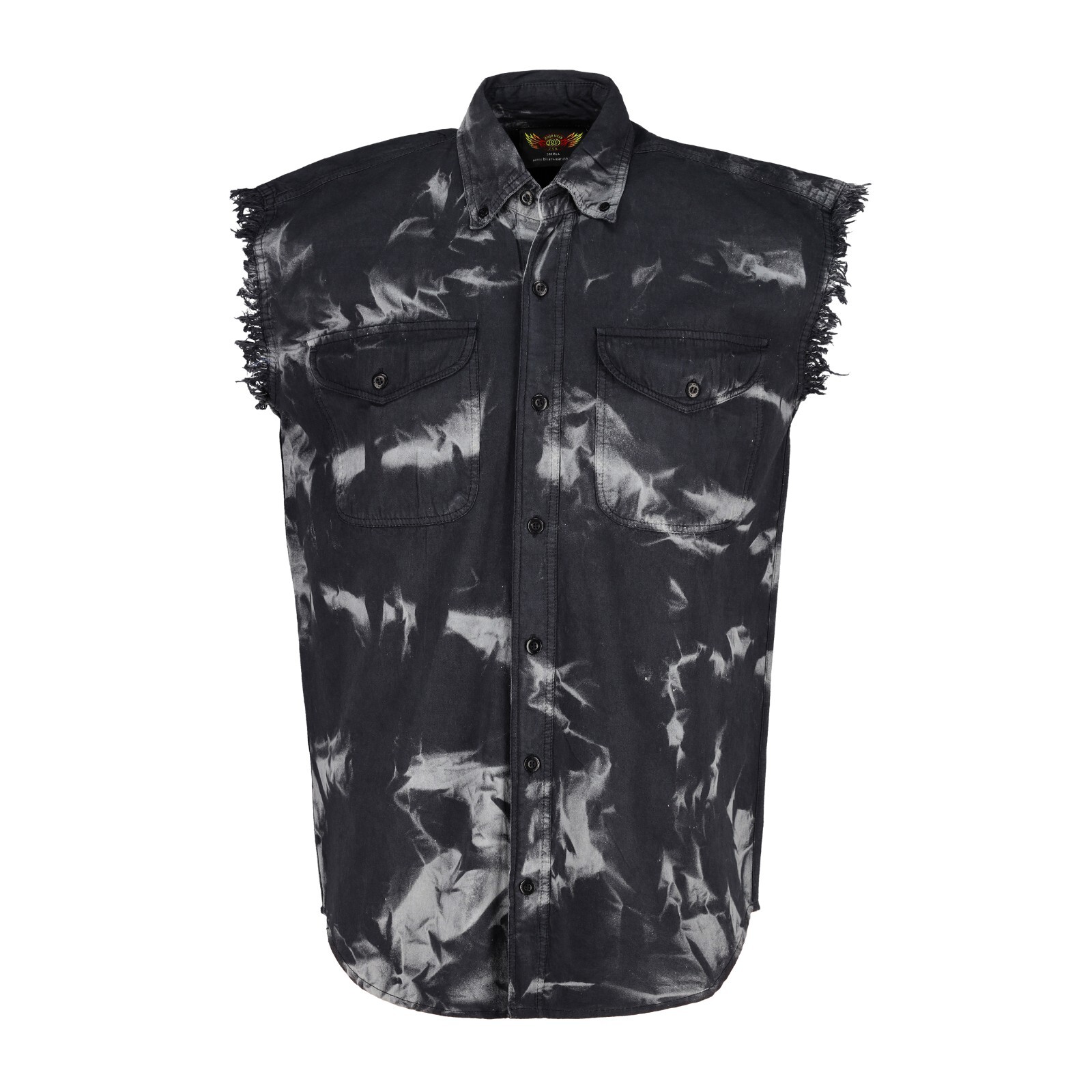 BUTTON-DOWN SLEEVELESS DENIM SHIRTS FOR MEN – 100% COTTON