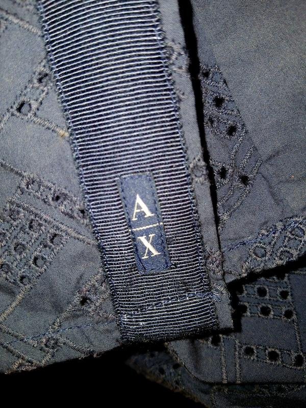 Men Armani Exchange Shirt Navy Cotton 42 / XL / 50 #56C1