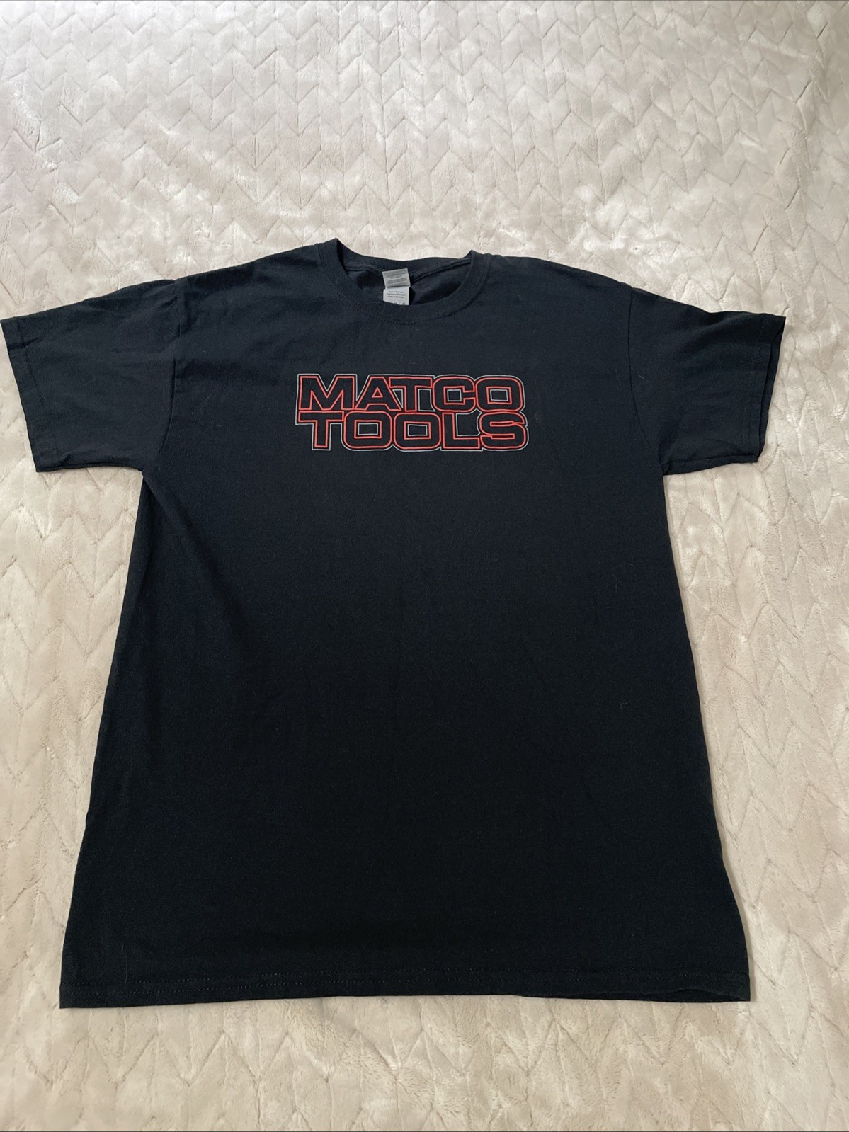 Rare Matco Tools Men’s T Shirt Black Hot Rod Engine Blower on Back Size M