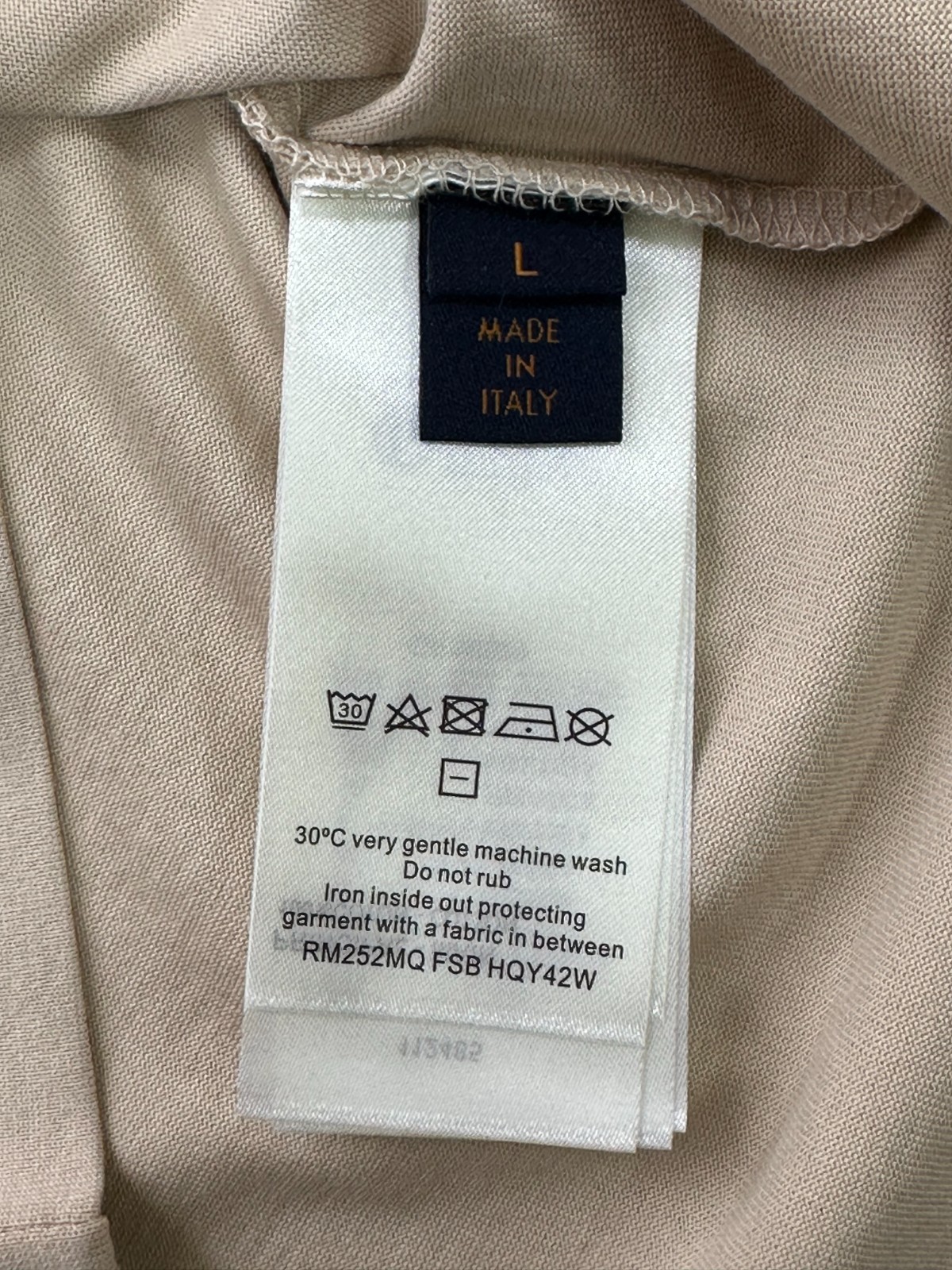 Louis Vuitton LV Monogram Gradient Cotton Crewneck T-Shirt Beige Size L