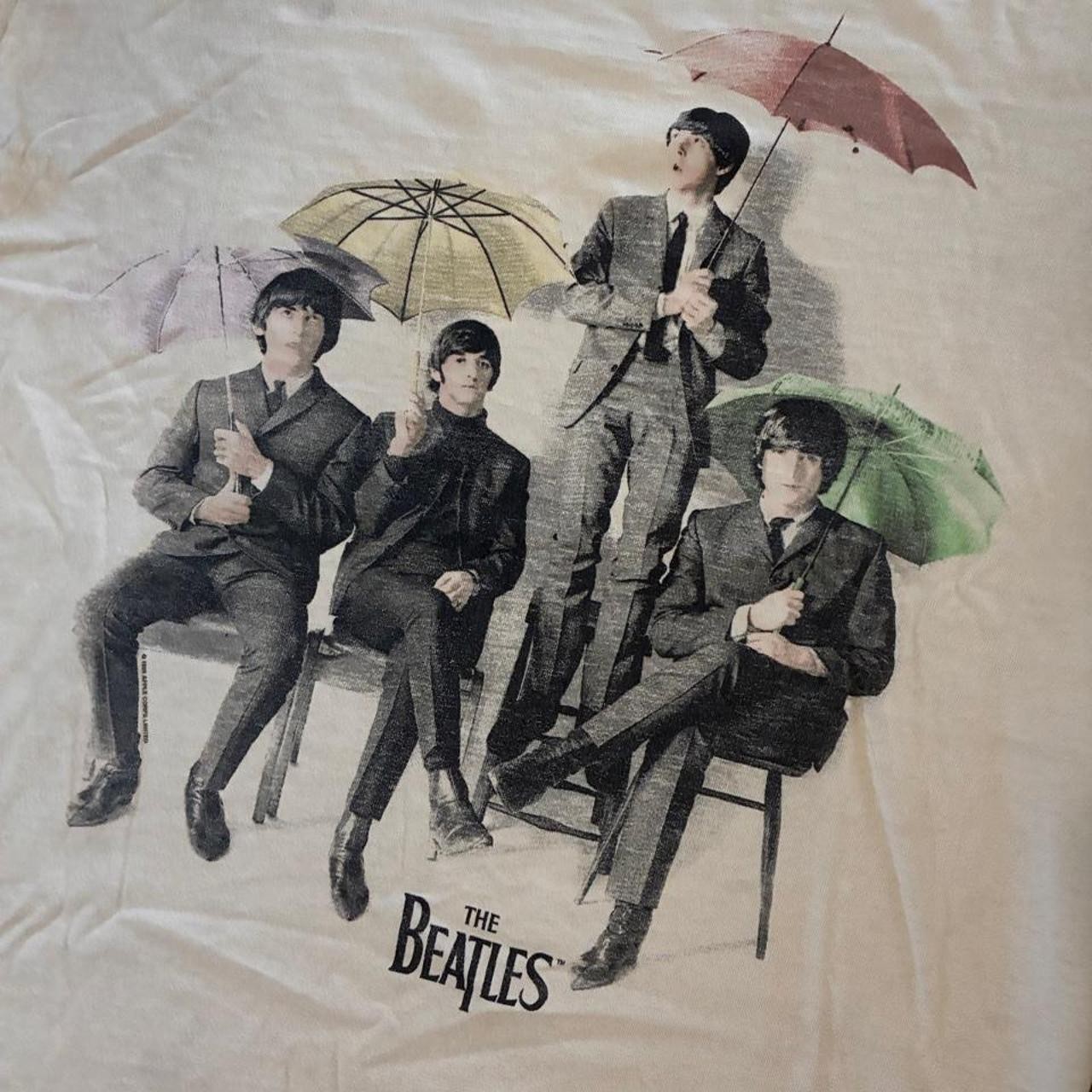 Vintage 1995 The Beatles Umbrella cut tag band graphic tee 21 x 27.5