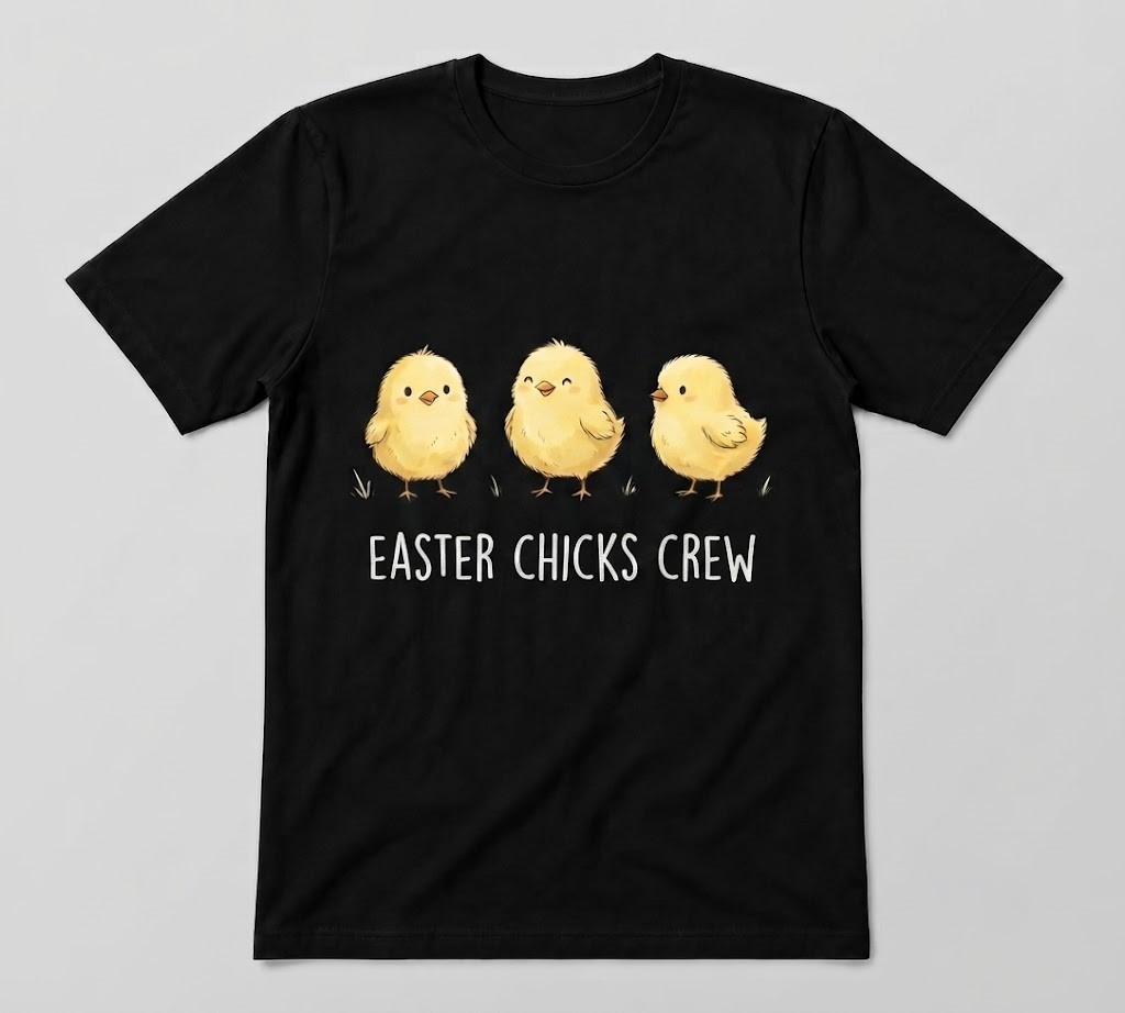 Chick Magnet Easter Funny Easter Cute Chick Black T-shirt