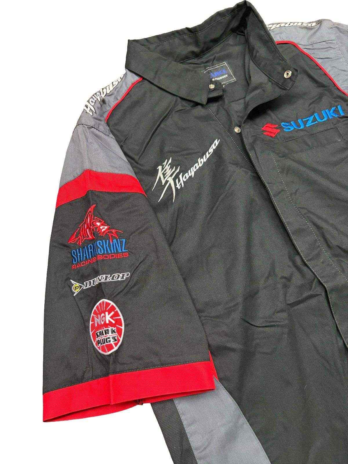 JH Design Team Suzuki Hayabusa Racing Pit Crew Shirt Black Embroidered NEW
