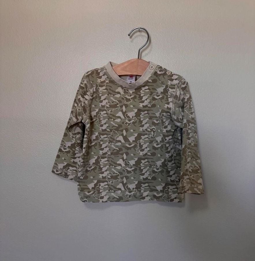 Baby Club C&A Camouflage Bear Print Long-Sleeve Shirt