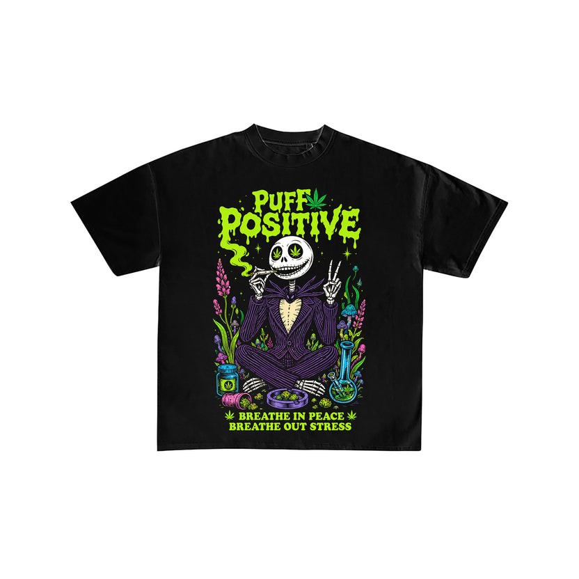Puff Positive Skeleton Black Tee