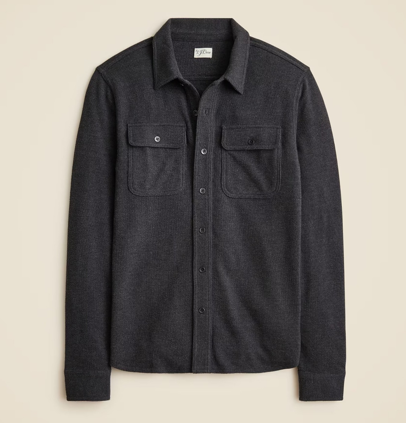 J Crew Flannel Shirt Mens Black Collared Sweater Super Soft Button Up