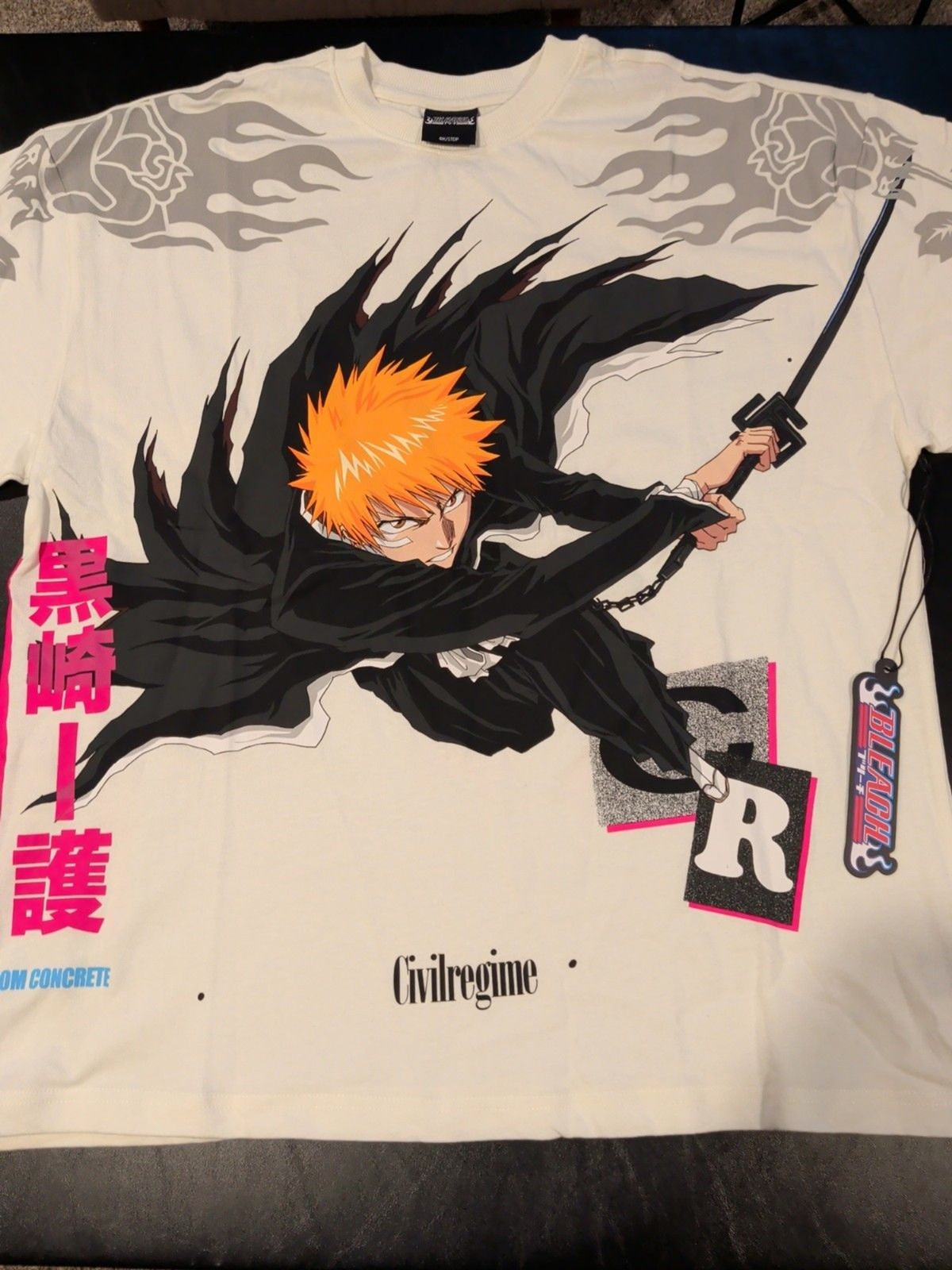Civil Regime X Bleach Collab “Roses from Concrete” T-shirt Size M