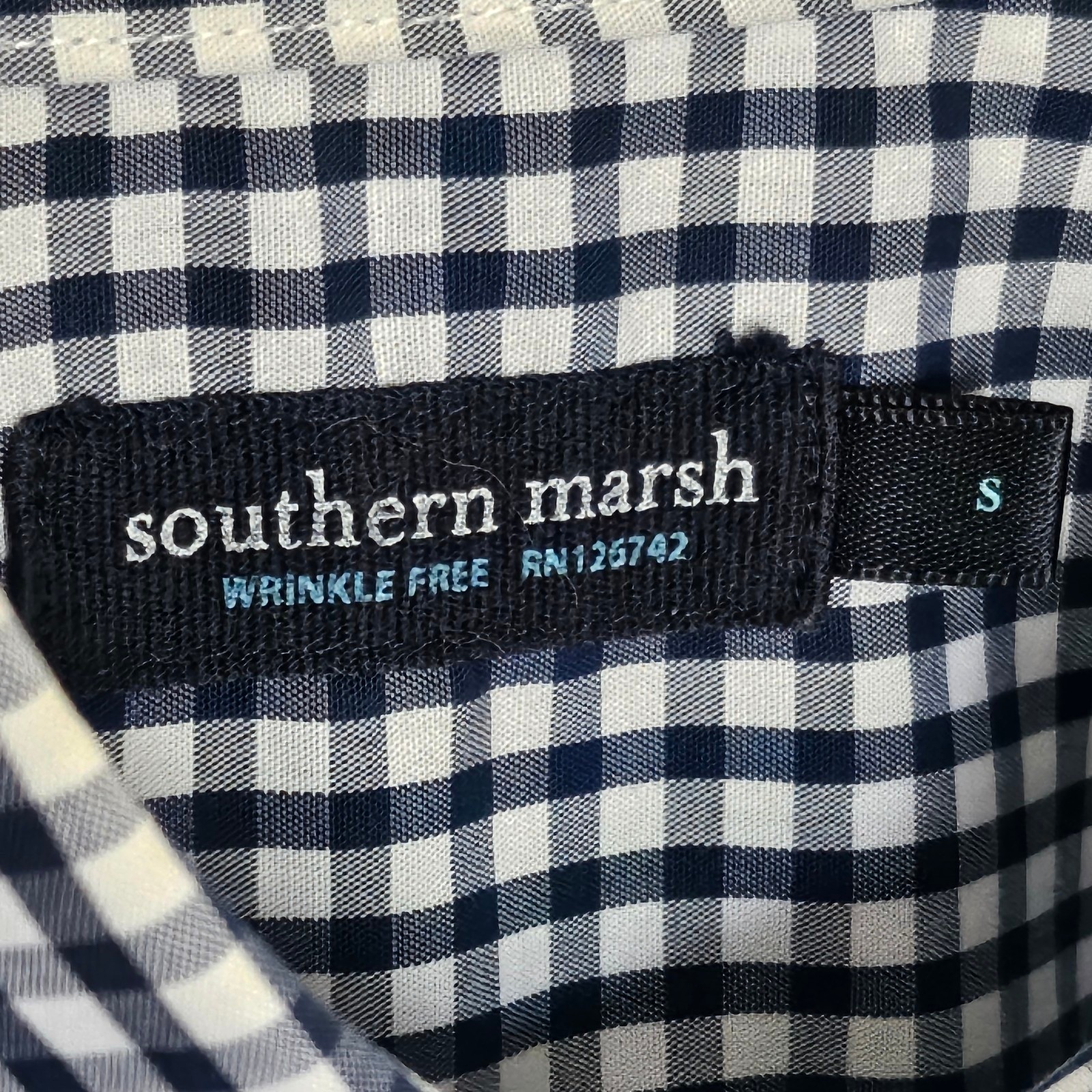 Southern Marsh Gingham Plaid Button Down Shirt – Size Small