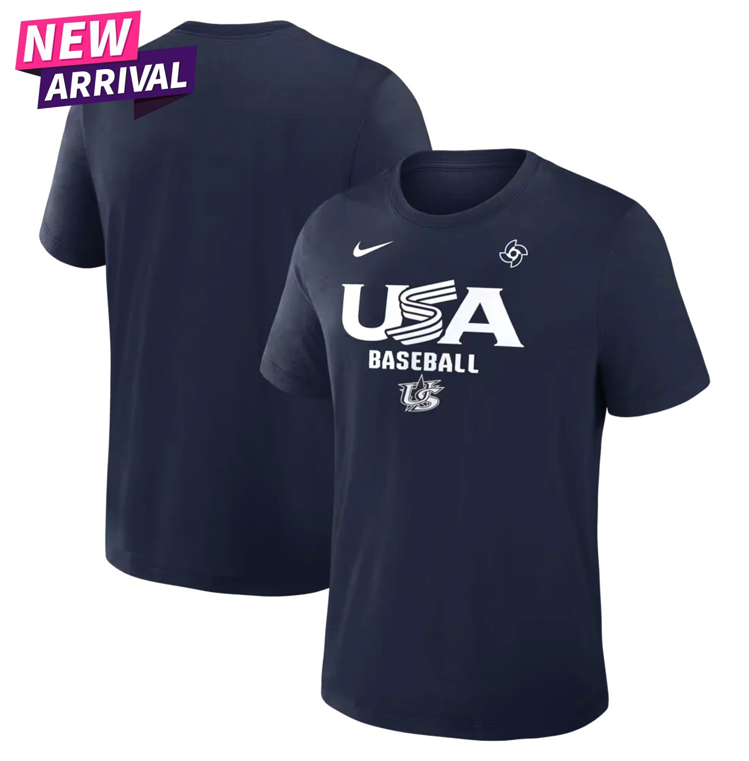 US.A Baseball 2026 Worrld Baseball Classic Collection Early Work T-Shirt – Navy