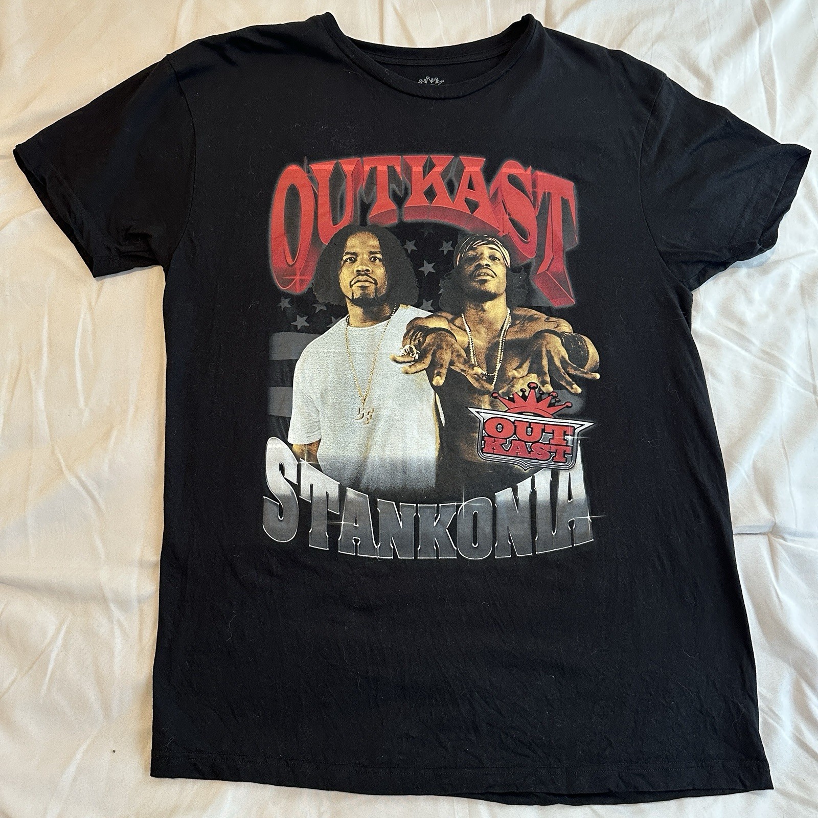OutKast Stankonia Official Double Sided Black Short Sleeve T shirt Size Large