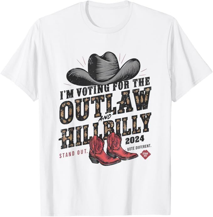 I’m Voting For the Outlaw and the Hillbilly 2024 Retro T-Shirt