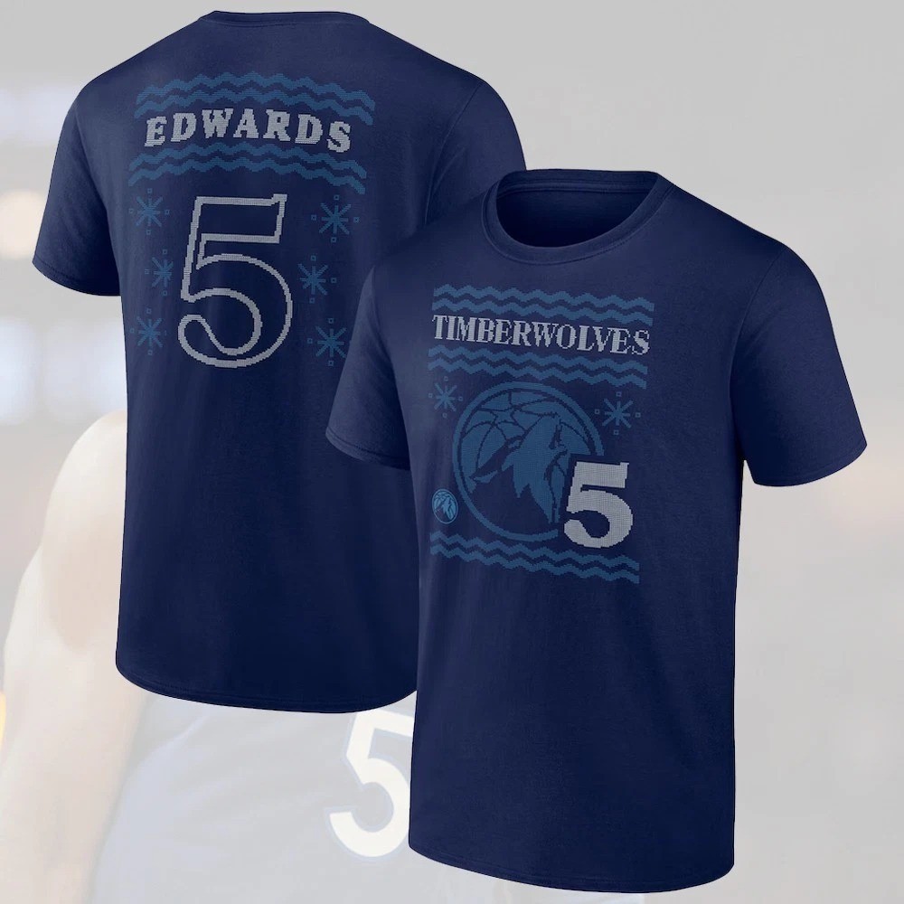 HOT! Anthony Edwards #5 Minnesota Team Name & Number Players Gifts For Fans